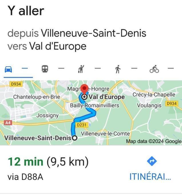 Charmant Appartement 2 Pieces Proche Disneyland Villeneuve-Saint-Denis Ngoại thất bức ảnh